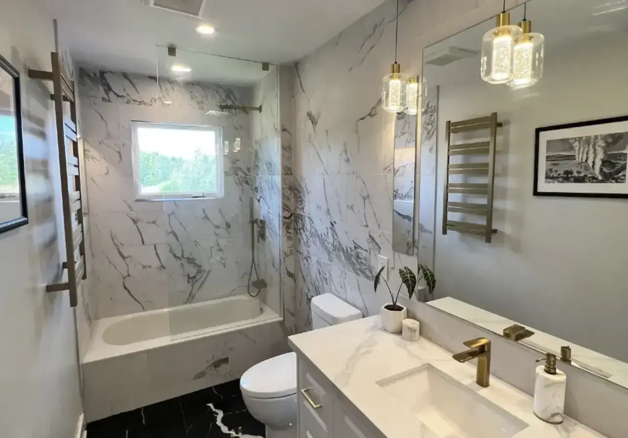 Bathroom after renovation electrical work